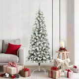 vidaXL Umjetno božićno drvce s nogom Zelena i bijela 180 cm PVC | shoptok.hr