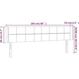  Uzglavlje s ušima crni 203x16x78/88 cm od tkanine | shoptok.hr