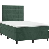 Box spring postelja z vzmetnico temno zelena 120x200 cm žamet, (20898874) | Shoptok.si