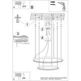 Thoro Črna aluminijasta LED viseča svetilka ø 78 cm RIO – | Shoptok.si