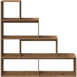  Pregrada/regal za knjige 4 razina hrast 143,5x29x143,5cm drveni | shoptok.hr