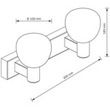  Kupatilsko zidno svetlo POLA 2xG9/5W/230V IP44 crno/prozirno | Eponuda.com