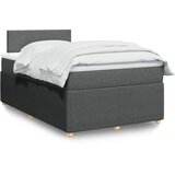 Maison Chic Box spring postelja - Vzmetna postelja z vzmetnico temno siva 120x190 cm blago SL23349, (21891616) | Shoptok.si