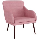  The Living Store Fotelj roza 63x76x80 cm žamet - Naslanjač, (21445406) | Shoptok.si