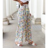 Gemre Yellow pleated floral pants Cesate | shoptok.hr