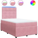 Box spring krevet s madracem ružičasti 120 x 200 cm baršunasti | shoptok.hr