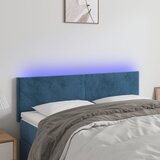 vidaXL LED uzglavlje tamnoplavo 144x5x78/88 cm baršunasto Cijene