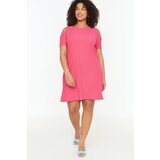 Trendyol Curve Fuchsia A-line Cut Detailed Pletena haljina | Eponuda.ba