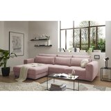 MID.YOU KOTNA SEDEŽNA GARNITURA, rebrasti žamet svetlo roza | Shoptok.si