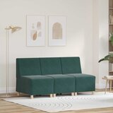 vidaXL kavčni stoli 3 pcs temno zelena 55 x 74 x 82 cm žamet | Shoptok.si