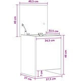  Skladišni kovčeg Crni hrast 40 x 40 x 50 cm Konstruirano drvo | shoptok.hr