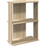 Maison Chic Knjižna omara - Knjižni regal 3-nadstropna sonoma hrast 60x30x80 cm inž. les, (21726257) | Shoptok.si