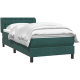 Box spring postelja z vzmetnico temno zelena 80x220 cm žamet, (22011107) | Shoptok.si