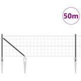 Euro ograda s špicama 50 x 0,4 m Čelik premazan PVC-om Siva | shoptok.hr
