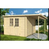 Male kuće Drvena vrtna kućica GLORIA D + SD150 290 × 290 cm sa šindrom | shoptok.hr
