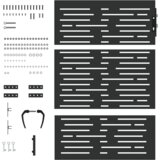 vidaXL Vrtna vrata Črna 105 x 125 cm Jeklo s prašnim premazom | Shoptok.si