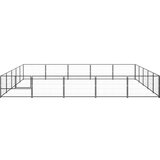 vidaXL kavez za pse crni 25 m² čelični | shoptok.hr