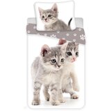 Jerry Fabrics Bela/siva enojna bombažna otroška posteljnina 140x200 cm Kitten "Grey" – | Shoptok.si