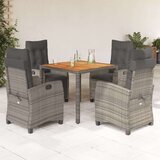  5-dijelni vrtni blagovaonski set sivi od poliratana | shoptok.hr