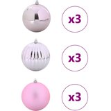  Set božićnih kuglica XL 9 pcs Ružičasta Plastika | shoptok.hr