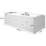 MID.YOU RAZTEGLJIVA POSTELJA 90 cm x 200 cm , bela, hrast sonoma | Shoptok.si