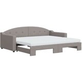  Izvlečna dnevna postelja z vzmetnicami taupe 90x200 cm blago, (20882204) | Shoptok.si