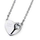 Oliver Weber Ženski Open Steel Lančić Od Hirurškog čelika Sa Swarovski Zirconia Srce Priveskom Cene
