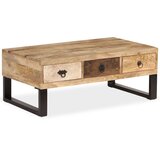  Stolić za kavu s 3 ladice od masivnog drva manga 90 x 50 x 35 cm | shoptok.hr