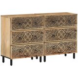 vidaXL Stranska omarica 2 kosa 60x33x75 cm trden mangov les Cene
