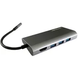 LC Power LCPOWER multi-adapter HDMI/SD/RJ45/USB-C, siv LC-HUB-C-MULTI-5