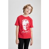 Defacto Boy&#39;s Crew Neck Atatürk Printed Short Sleeve Red T-Shirt | ePonuda.com