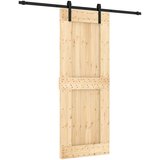  Klizna vrata s priborom za montažu 80 x 210 cm masivna borovina | shoptok.hr