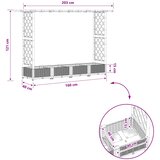  Povišeni krevet s mrežom i krovom Smeđa 203 x 40 x 123 cm PP | Shoptok.si