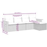  5-dijelni vrtni set sofa s jastucima bež od poliratana | shoptok.hr