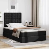  Krevet s od storage s madracem Crna 120 x 190 cm Lažna koža | shoptok.hr