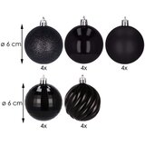  Kuglice za Božićno Drvce 6 cm 20 kom. Crne | shoptok.hr