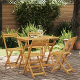  Sklopive Vrtne Stolice 4 pcs Prirodna 40 x 53 x 80 cm | shoptok.hr