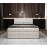 MID.YOU POSTELJA BOXSPRING 160 cm x 200 cm , les, tekstil, leseni material bela | Shoptok.si