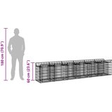  Gabionski uzdignuti krevet 2 pcs Srebrna | shoptok.hr