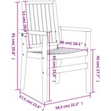  Složive vrtne stolice 2 kom 56,5x57,5x91 cm od masivne tikovine | shoptok.hr