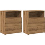 Maison Chic Dvo delni komplet Nočne omarice - Nočne mize artisan hrast 50x32x60 cm inženirski les, (21689107) Cene