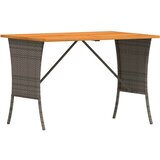  Vrtni stol s pločom od akacijevog drva sivi 105x75x72 cm poliratan | Eponuda.com