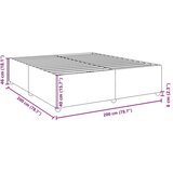 vidaXL Posteljni okvir brez vzmetnice temno rjav 200x200 cm blago | Shoptok.si