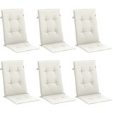  Jastuci za stolice 6 kom prošarano krem 120x50x4 cm tkanina | shoptok.hr