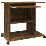  Stol za računalo boja dimljenog hrasta 80 x 50 x 75 cm drveni | shoptok.hr