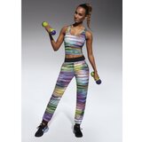 Bas Bleu Women's sweatpants TROPICAL with welts and colorful stripes Cene