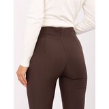 RUE PARIS Pants-IT-SP-FL9069.00-dark brown | Shoptok.si