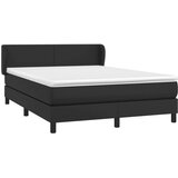  Box spring postelja z vzmetnico črn 140x190 cm umetno usnje, (20900460) | Shoptok.si