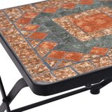 Bistro 3-dijelni mozaični bistro set s pločicama narančasto-sivi | shoptok.hr