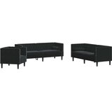  Kavčna garnitura Črna Žamet - - črna - 71.1 - | Shoptok.si